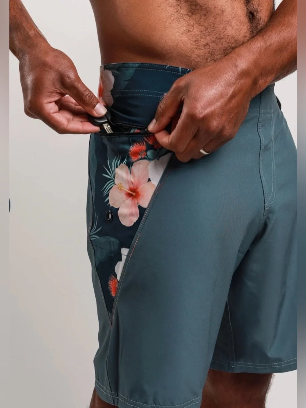 Men's Punalu'u Recycled Board Shorts - 'Ohi'a Storm Gray